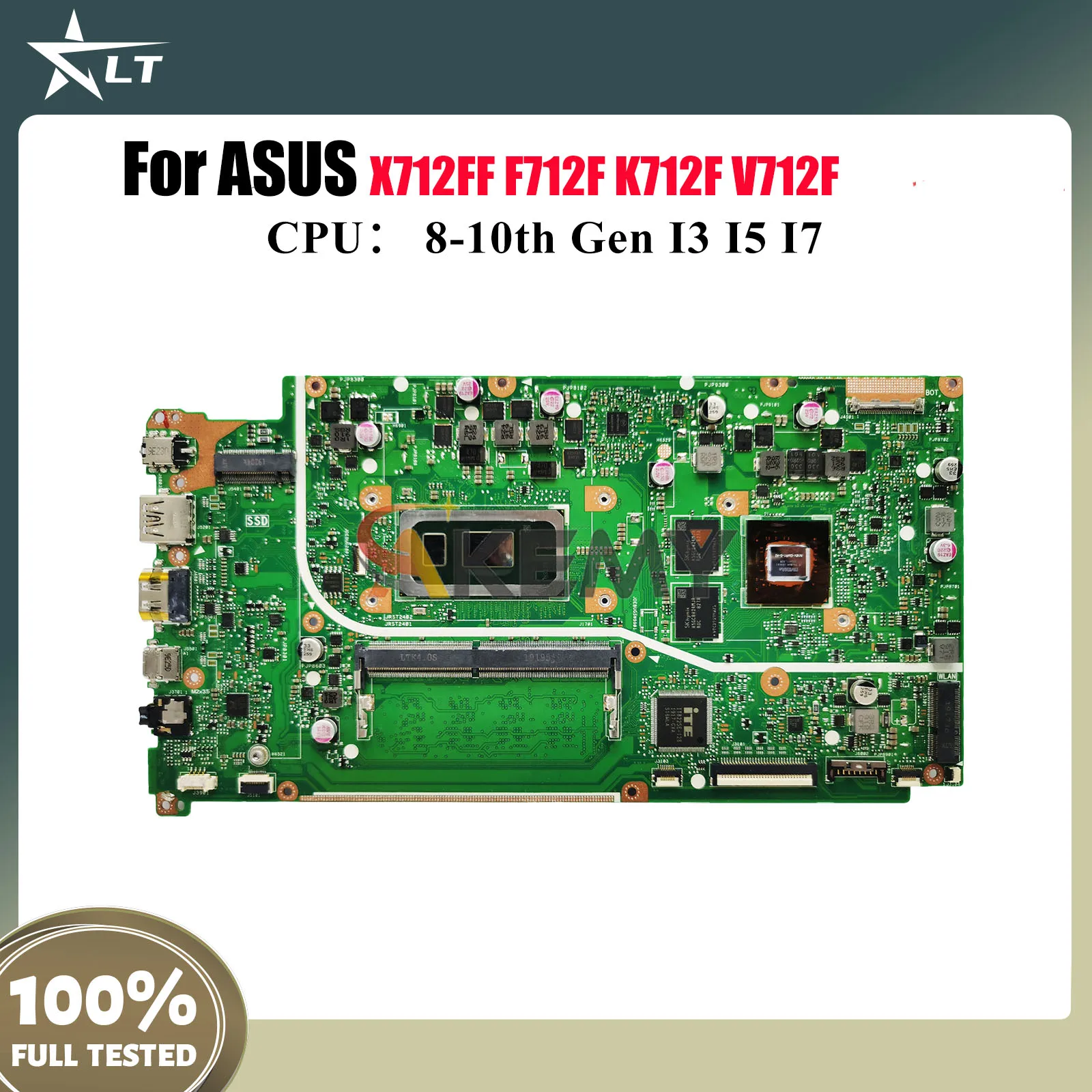 

X712FF Материнская плата для ноутбука ASUS X712FL X712FLC X712F X712FF V712F A712F K712F X712FJG X712FB F712F Материнская плата с процессором I3 I5 I7