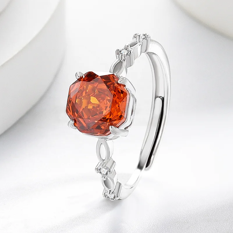 Women's 925 Sterling Silver Rose Cut Diamond Ring