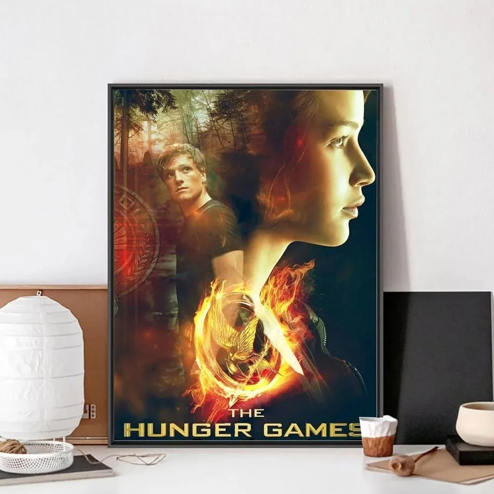 ملصق فيلم كلاسيكي لألعاب الجوع ، لوحة قماشية ، ملصق بدون إطار ، ورق بار للنادي ، فن جداري عتيق ، غرفة نوم والدراسة