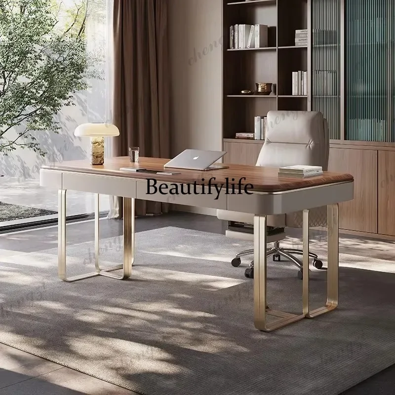 

Beautiful Wooden Asthetic Luxury Executive Desk Modern Manager Designer Writing Study Desks Gaming Home Scrivania