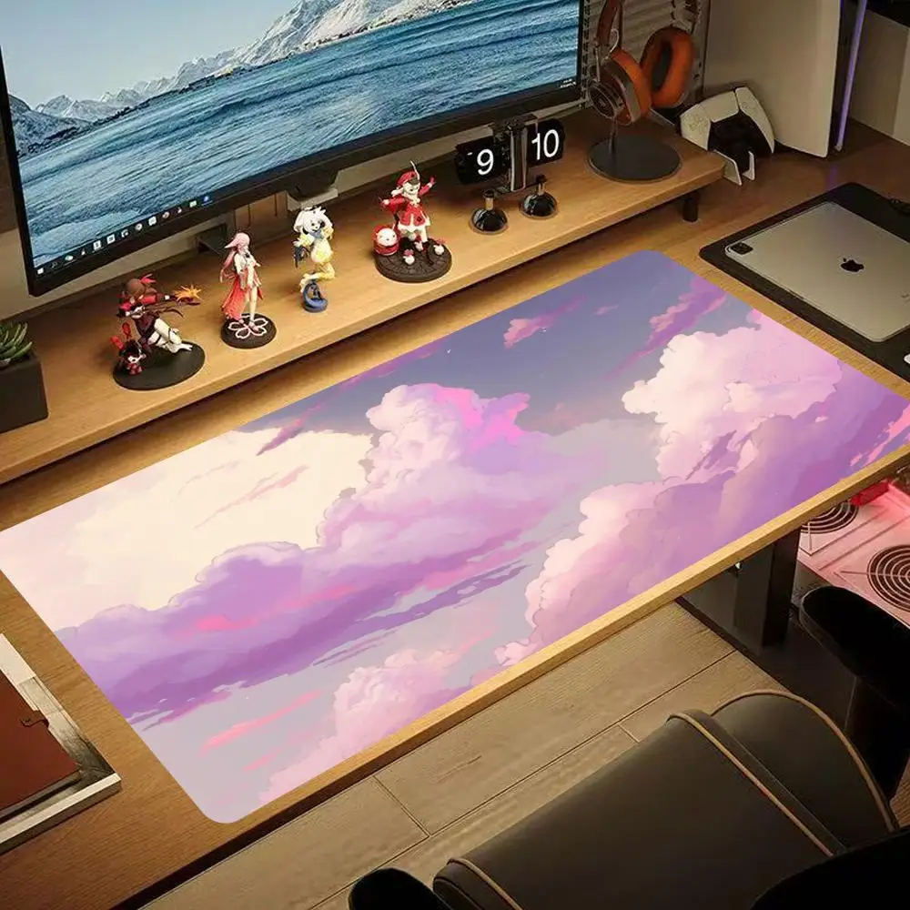 

Beautiful clouds and starry sky Mouse Pad 90x40CM non-slip Gaming Mousepad Gamer E-Sports Mouse Mat Game Mechanical Keyboard