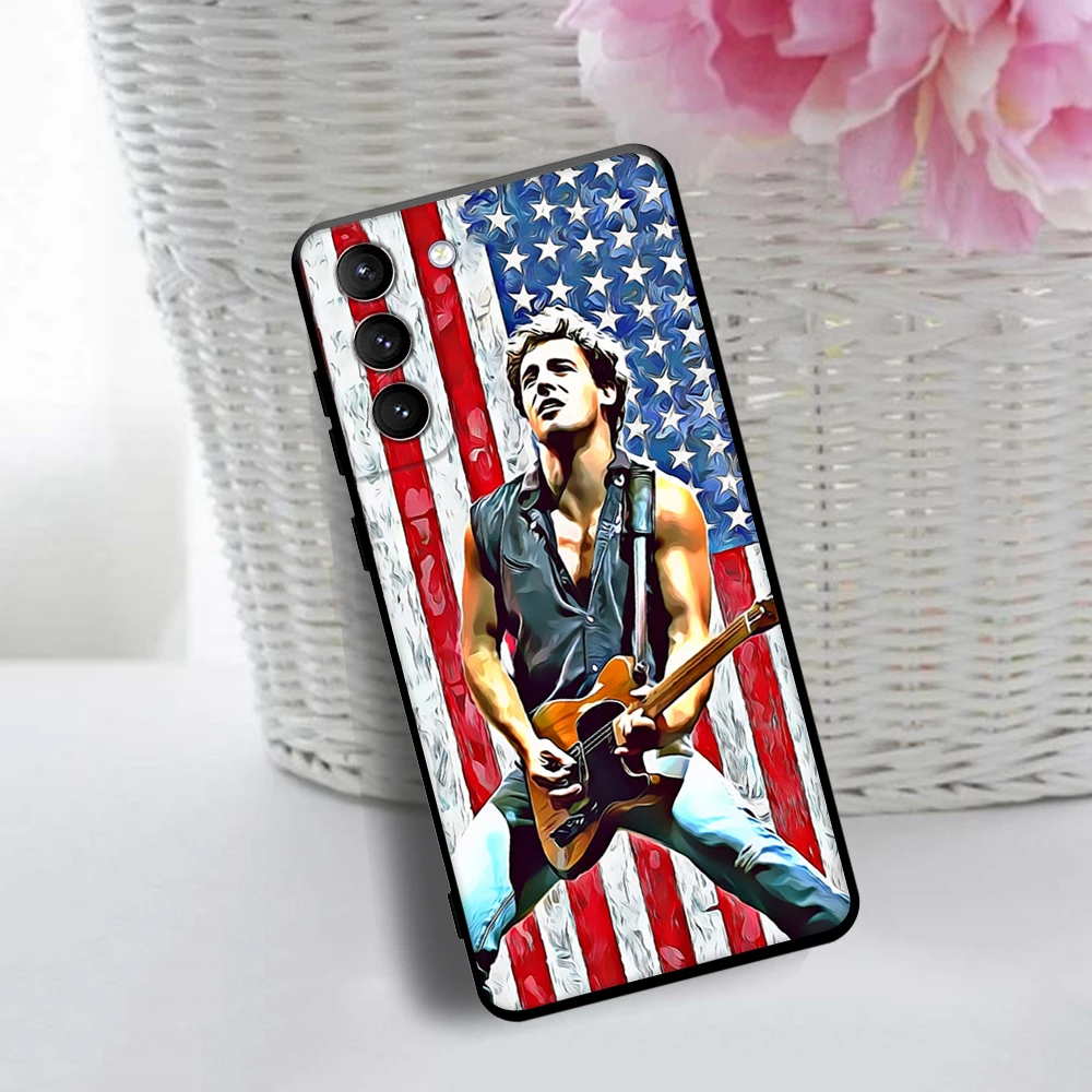 Custodia per telefono con firma Bruce Springsteen per Samsung S22 S21 S20 Pro Plus Ultra S10 S9 S8 Note 20 10 9 cover paraurti Ultra per telefono