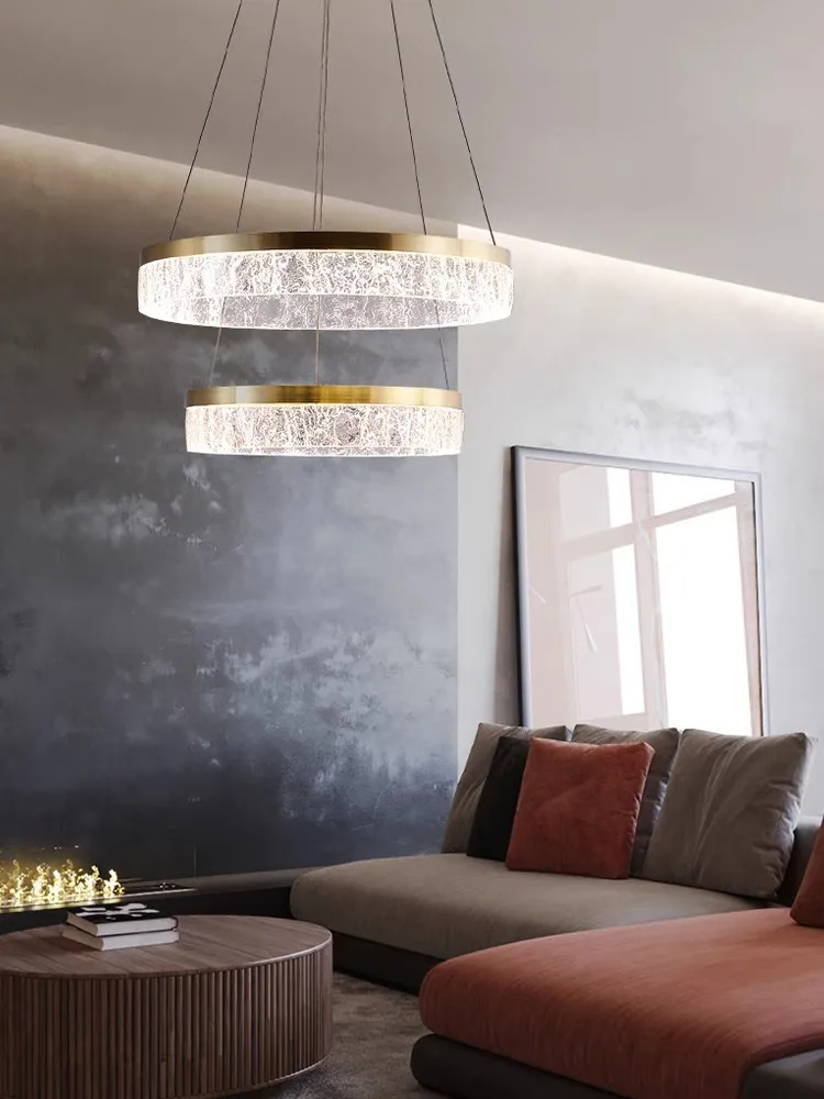 Italian light luxury living room chandelier modern minimalist bedroom dining room creative new