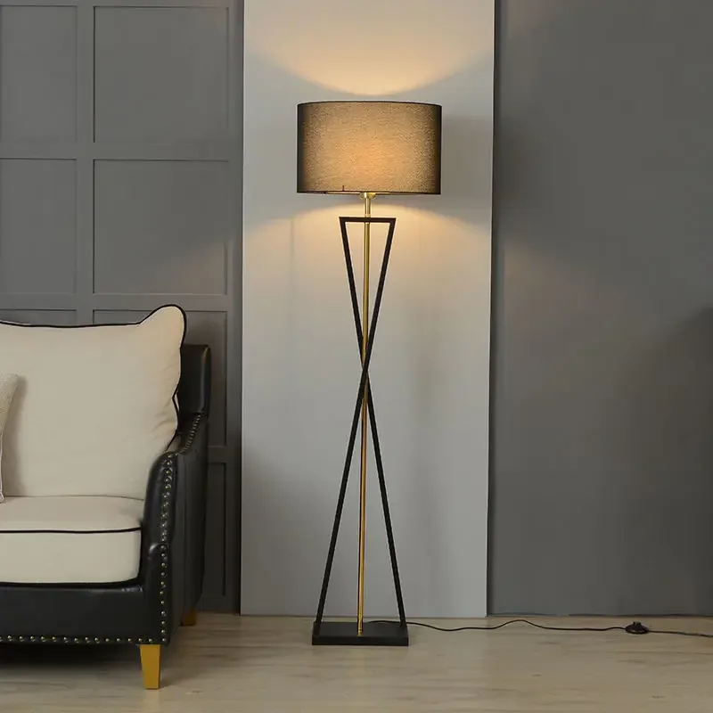 2025 Lighting Fixtures Modern Minimalist Fabric Lampshade Arc Floor Lamp Desk Lamp Bedroom Study Living Room Standing Lamp