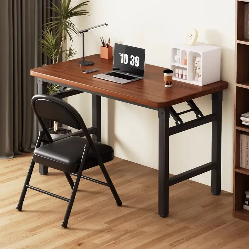 Eco-friendly Nordic Solid Wood Foldable Computer Desk Simple Modern Design for Office Home Study Use Rectangular Shape No