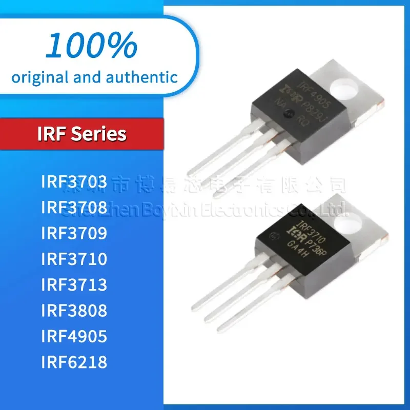 

Original genuine IRF3703 IRF3708 IRF3709 IRF3710 IRF3713 IRF3808 IRF4905 IRF6218 IRF840 IRF3607