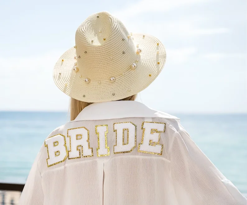 Bride To Be Swim Cover Up with Buttons Bride Gift Wedding bridal shower honeymoon Supplies Bachelor beach Party gift Accessories