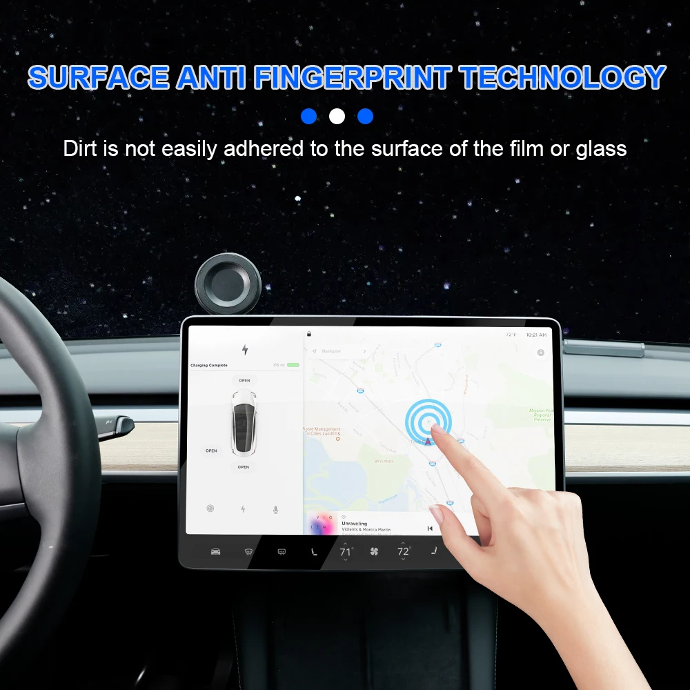Tesla Model 3 Y Highland Juniper 2021-2025 HD 센터 제어 필름 보호용 IPENGEN 강화 유리 화면 보호기 썸네일 4