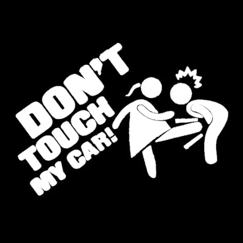 2 قطعة لا تلمس سيارتي ملصق مضحك لسيارة ملصق حائط من الفينيل نافذة شاحنة سيارة الوفير ملصق دراجة نارية #3