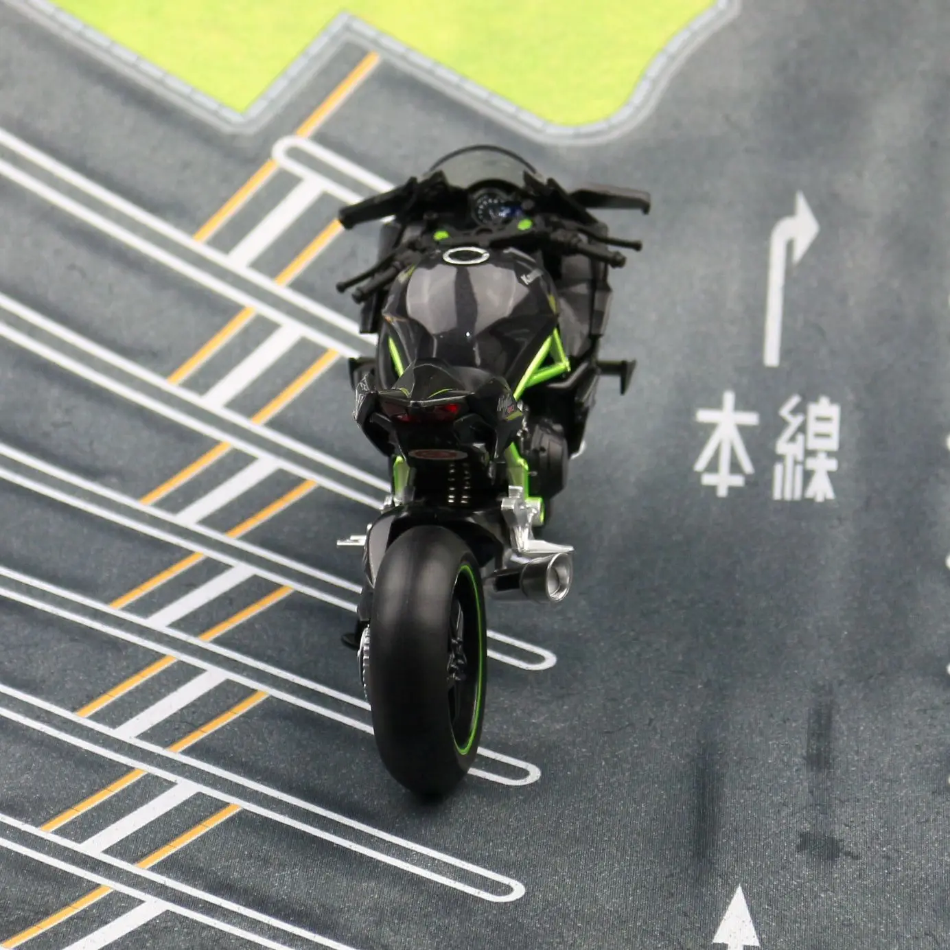 1/12 KAWASAKI H2R Ninja 250 Toy Motorcycle Diecast Metal Model 1:12 Super Sport Racing Sound & Light Collection Gift For Boy Kid