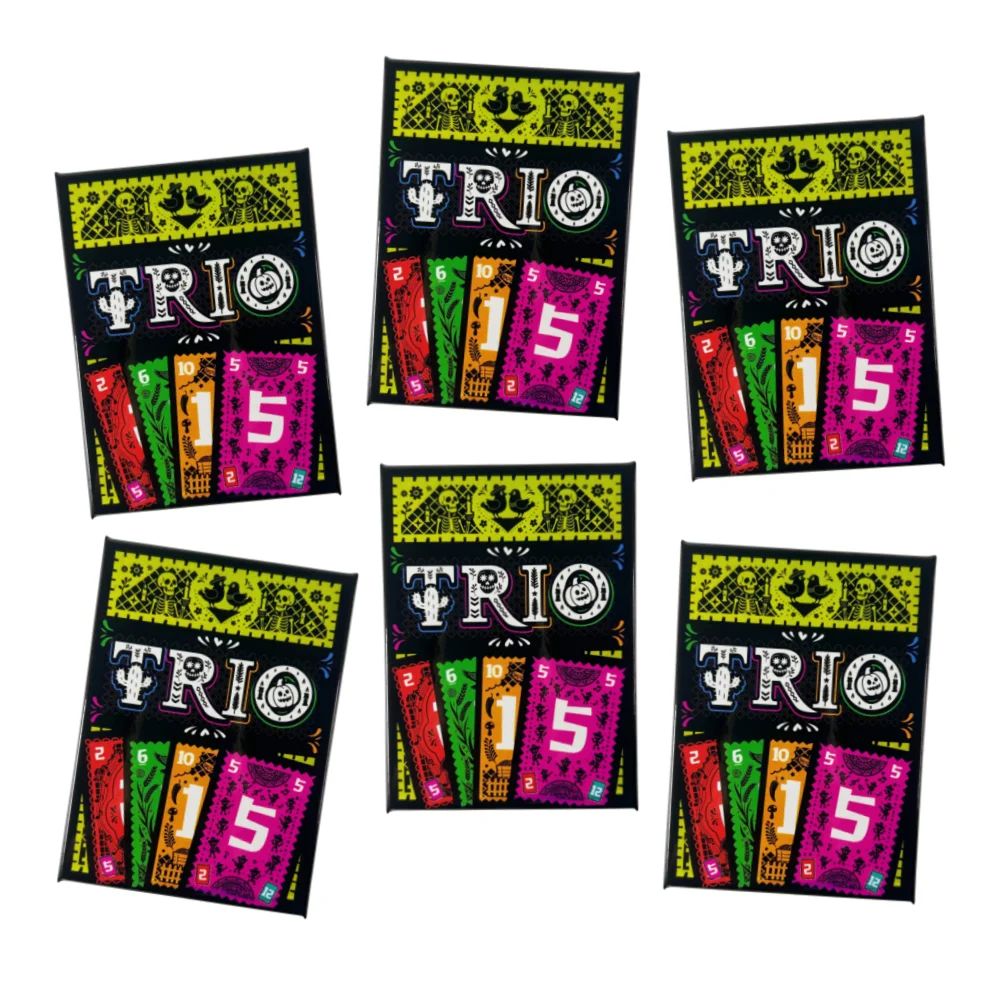 1 caja de juego de mesa de cartas estratégicas, juego de cartas TRIO, juegos divertidos, juego de mesa para 3-6 jugadores, baraja de cartas para Navidad y Halloween