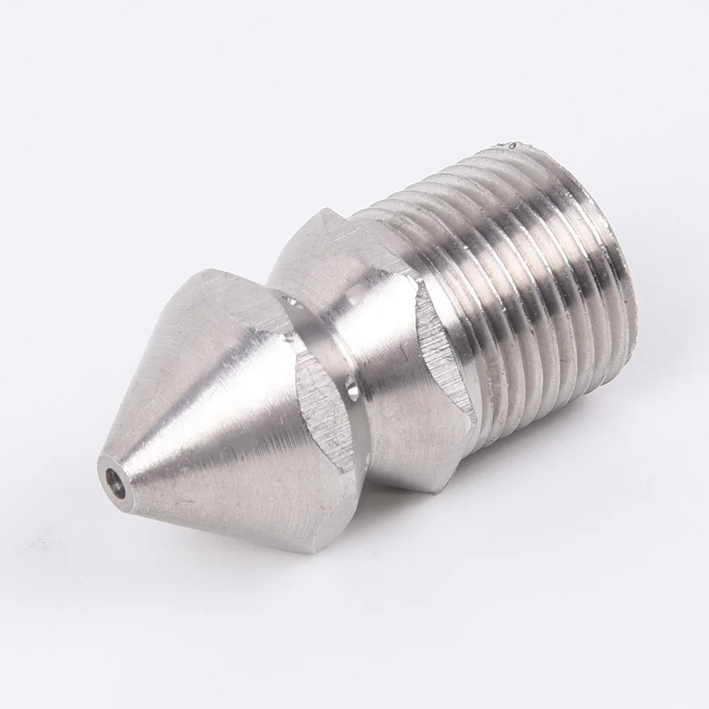 Dredging Nozzle Sewage Pipes 1 Front Hole 8 Rear Holes 0.5mm-1.2mm Drain 3/8BSP Male Steel Brass High Pressure