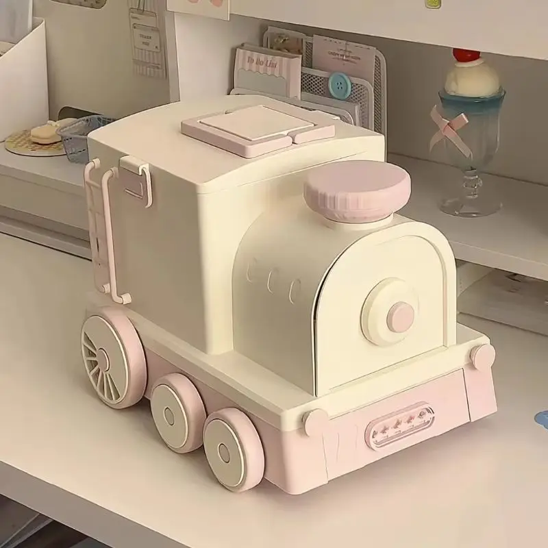 

Small Train Storage Box Tabletop Toy Storage Box Cute - Large-Capacity Plastic Medicine Box, Children'S Snack Storage Box