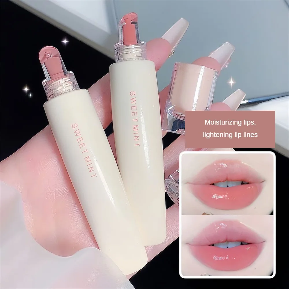 Kristal-Frozen Glanzende Lip Glazuur Waterdichte Langdurige Lipgloss Glanzende Spiegel Thee Rode Vloeibare Lippenstift Doodle Lip Koreaanse Make-Up