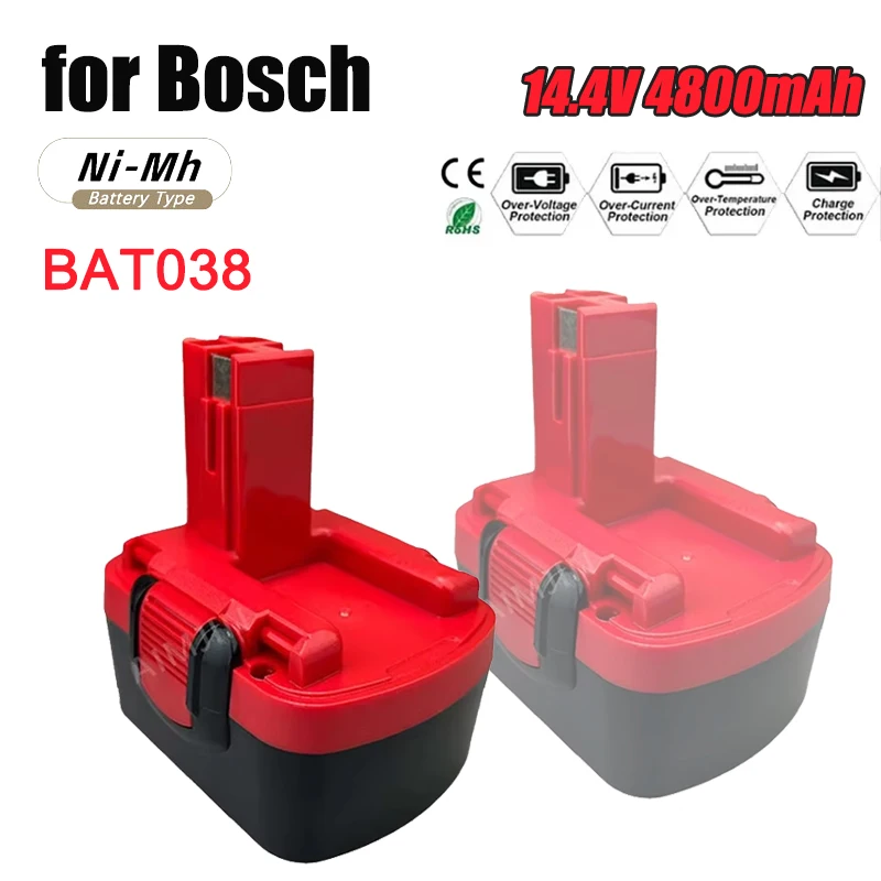 

for Bosch 14.4V 4800mAh Rechargeable Battery ,Suitable for D70745 2607335273 BAT038 BAT140 BAT040 BAT041 BAT159 Drill Battery