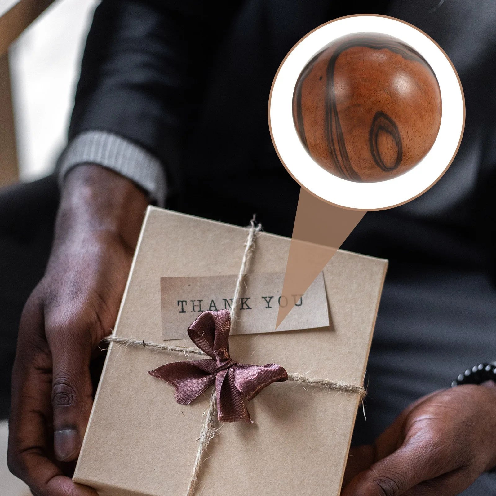 

2Pcs Handheld Massage Ball Set Premium Wood Material for Acupressure Stimulation Hand Exercise and Improved Wrist Elbow