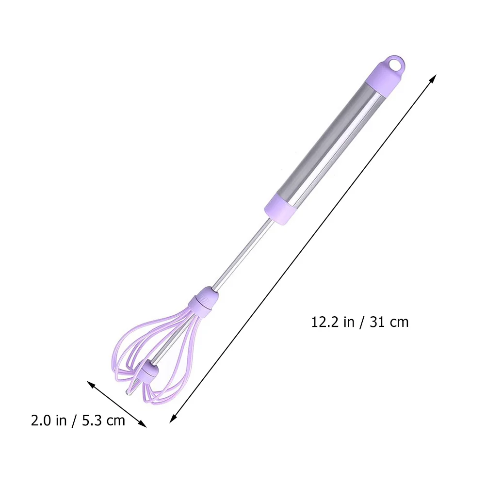 

Egg Whisk Violet Adjustable Manual Beater For Butter Batter Chocolate Milk Non-Stick Dishwasher Safe Ergonomic Handle Kitchen