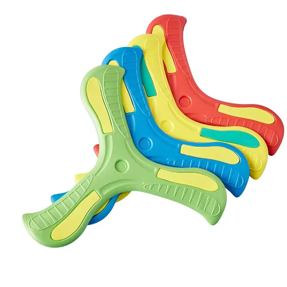 Soft EVA Three Leaf Boomerang Kids Outdoor Flying Disc Toy Safe Returning Boomerang Back Sports Game Child Interactive Toy Gifts