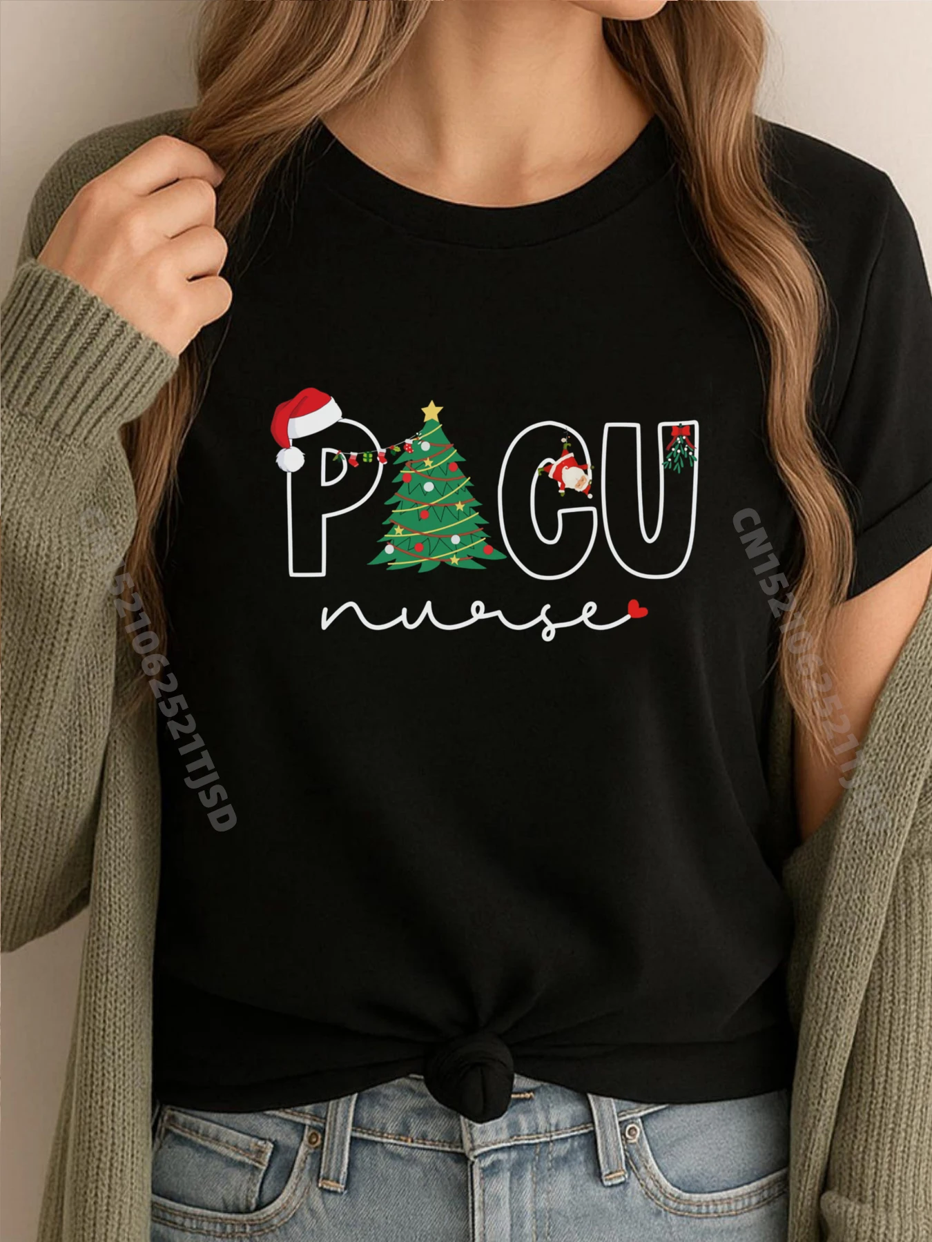 

Рождественские женские футболки Picu Nurse Pediatric Intensiv Care, мужские рубашки высокого качества, рождественские