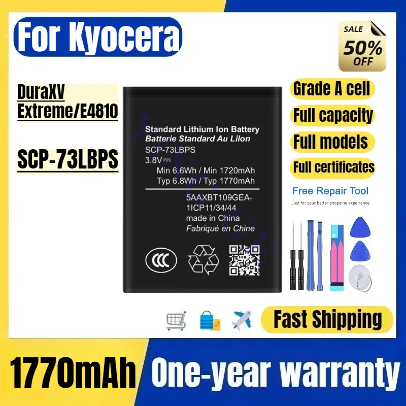

SCP-73LBPS for Kyocera DuraXV Extreme/E4810 Mobile Phone Batteries High Quality High Capacity Battery Replacement Bateria