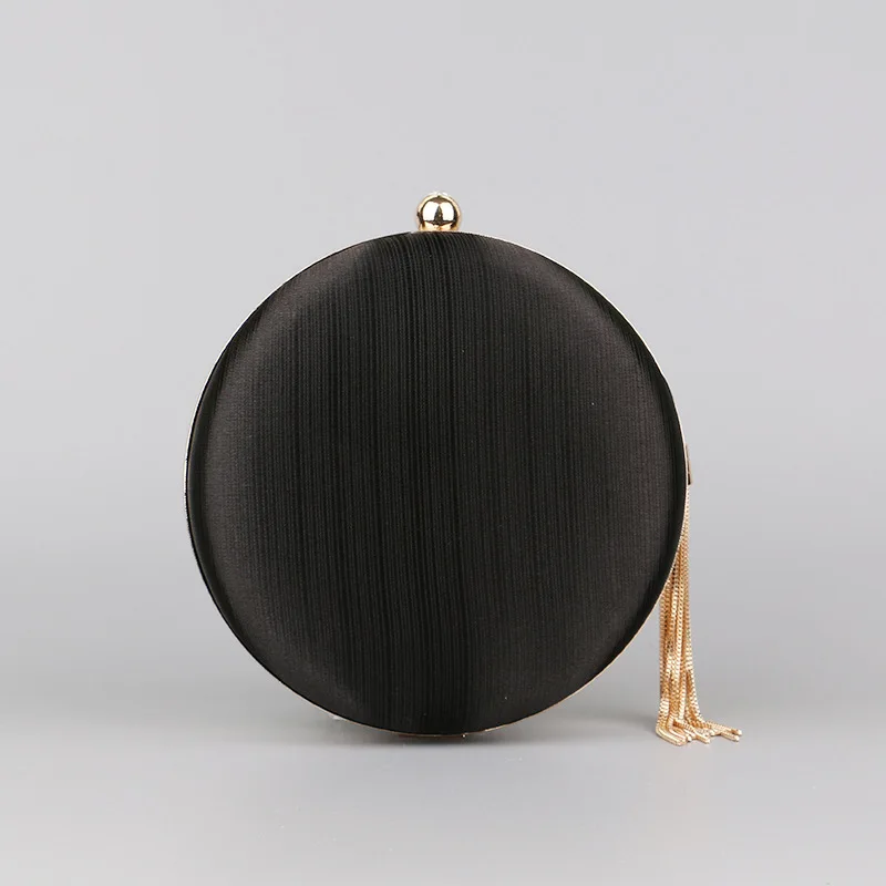 Women Evening Bags Tassel Round Clutch Purse Shoulder Bags Chain Wedding Party Handbags Bags Sac A Main Femme Luxury Wallets