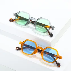 Hexagon Sunglasses Small Frame Irregular European and American Ins Fashion Sun Glasses Polygon Sun Shades for Woemn Men