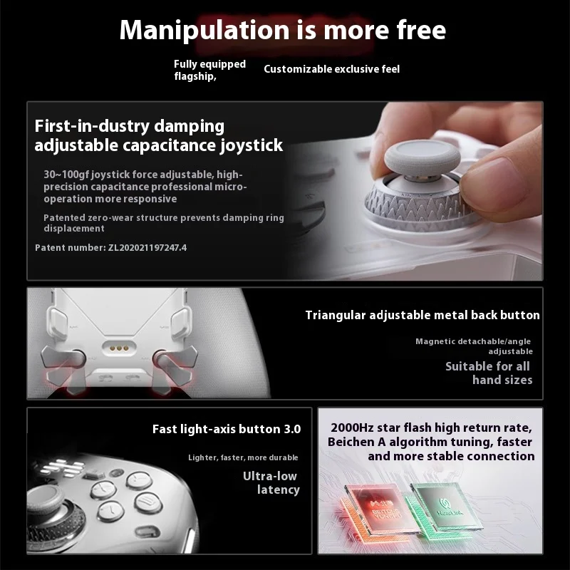NEW BeTong KunPeng70 AI Wireless Games Controller Bluetooth Gampad Zeus Xbox Support PC/Switch/phone/TV Box/ipad Game Controller