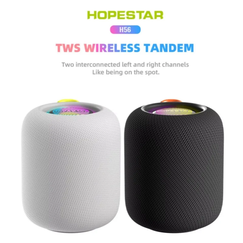 Hopestar Wireless Portable Caixa De Som Bluetooth Speaker Outdoor Bluetooth Subwoofer Waterproof Mini Audio Player TWS Sound Box