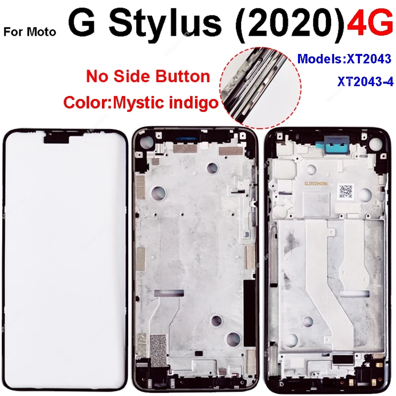 شاشة أمامية إطار متوسط الحافة لموتورولا موتو G ستايلس 5G 2020 2021 2022 2023 XT2043 XT2317 XT2131 XT2215 XT2315-1 أجزاء