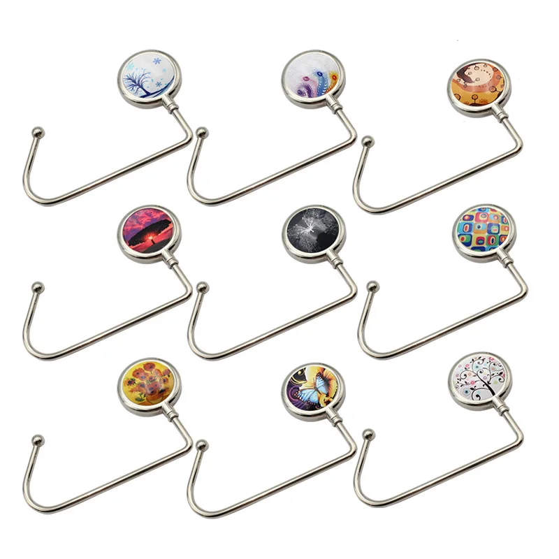 30pcs Large Load-bearing Straight Hook Abstract Painting Ceramic Metal Bag Hanger Christmas Socks Wall Lamp Hook for Export