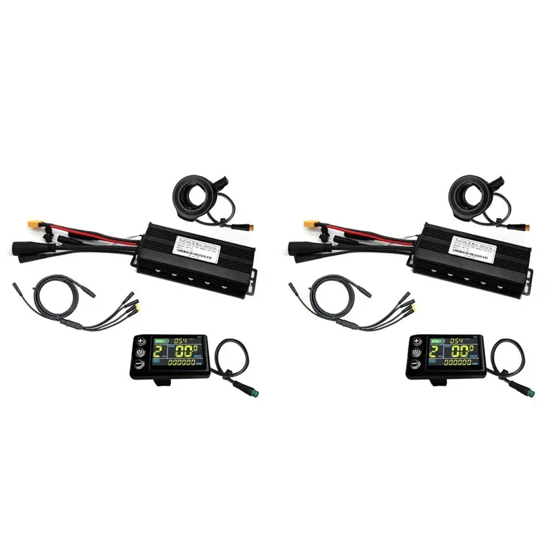 

【БОЛЬШАЯ РАСПРОДАЖА】2X контроллер для электровелосипеда с тремя режимами работы 24В/36В/48В с цветным ЖК-дисплеем S866, водонепроницаемым разъемом, 1000Вт, A