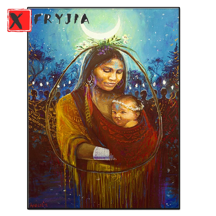 New arrival Diy diamond painting Indian woman and newborn picture rhinestone embroidery diamond mosaic stickerS 5d cross stitch