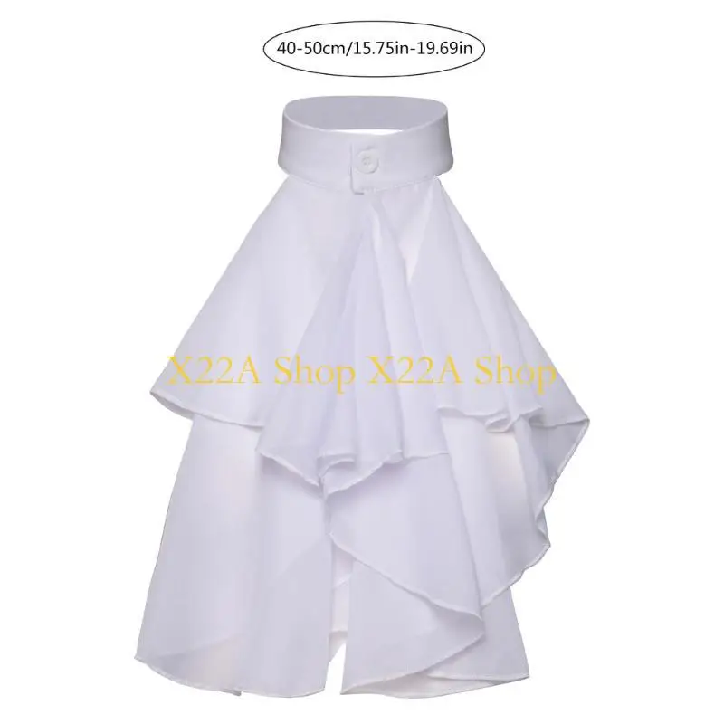 destacável ruffle jabot colarinho colarinho steampunk colarinho vitoriano colarinho pescoço