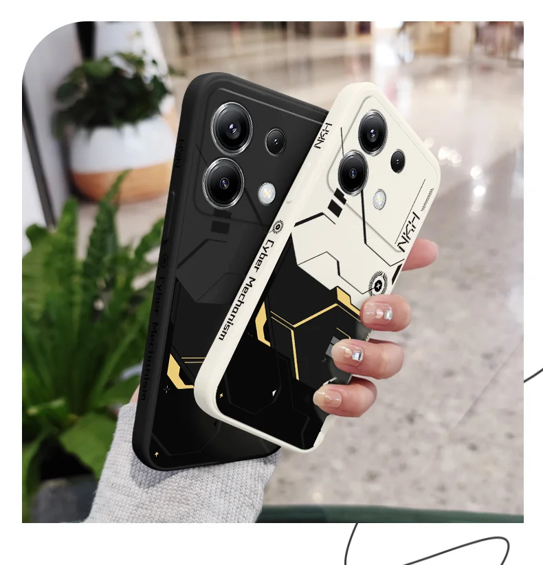 Gold Maschinen Telefon Fall Für Xiaomi Poco F8 F7 X7 X6 F6 M6 M5 M5S F5 X5 F4 X4 M4 F3 X3 Ultra Pro GT Silikon Abdeckung – Detail 4