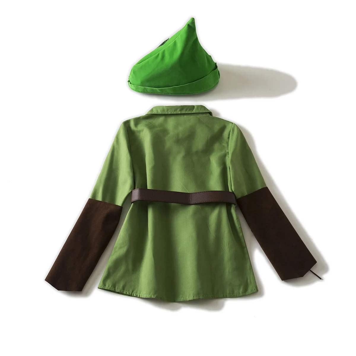 Child Peter Pan Costume Pretend Play Outfit Peter Pan Costume Elf Cosplay Outfit with Hat Halloween Party Cosplay Suit for kids