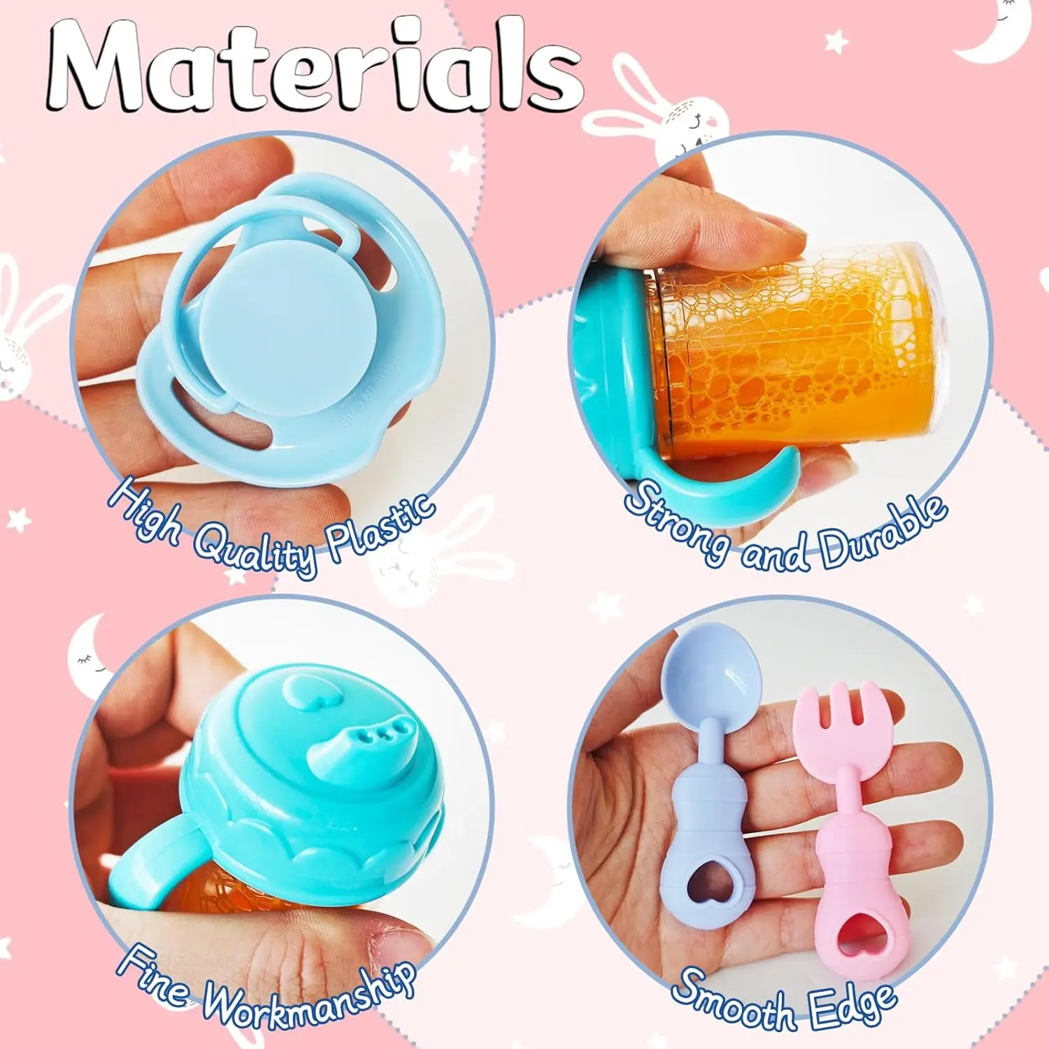 12pcs Baby Doll Accessories Feeding & Caring Set Set with Bottle Sippy Cup Pacifier Dinner Plate Pretend Play for Toddlers Girls