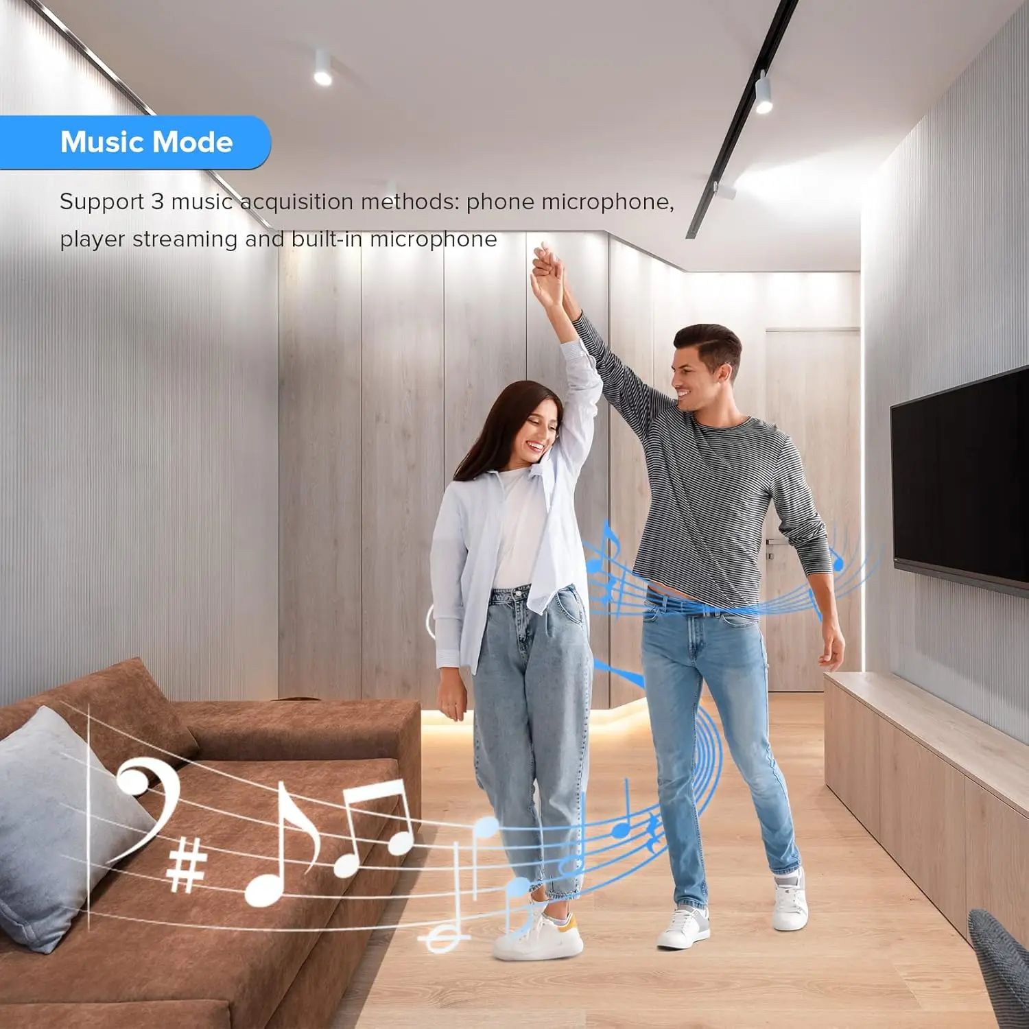 SP636E موسيقى أحادية اللون بلوتوث SPI LED تحكم تأثير الضوء الأبيض الديناميكي لشريط FCOB IC LED يعمل مع جهاز التحكم عن بعد RC1/RB1 #6