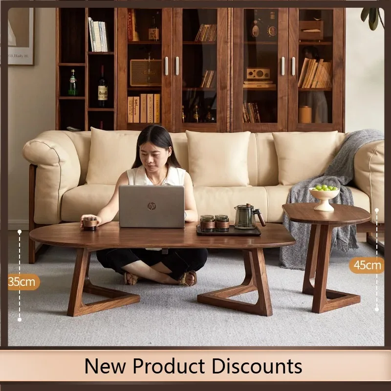

North American black walnut coffee table, table living room household tea table, small table side table K185