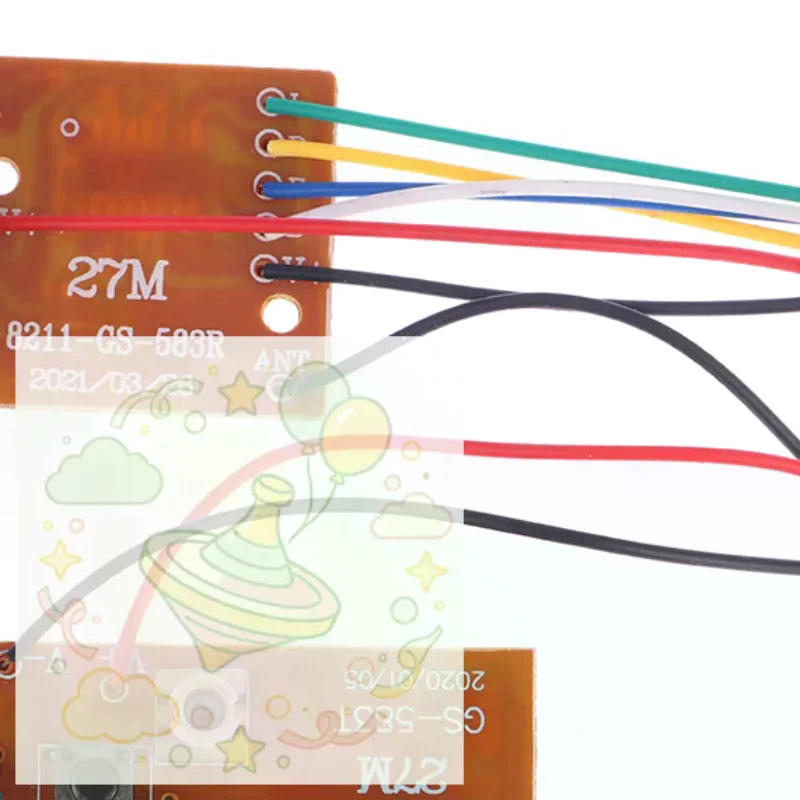 4CH RC Remote Control 27MHz Circuit PCB Transmitter and Receiver Board parts with Antenna Radio System