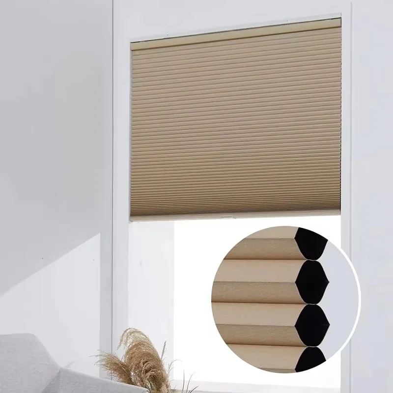 The Most Popular American Markets Full-Blackout Manual Spring Cordless Style Cellular Blinds Honeycomb Blinds For Windows