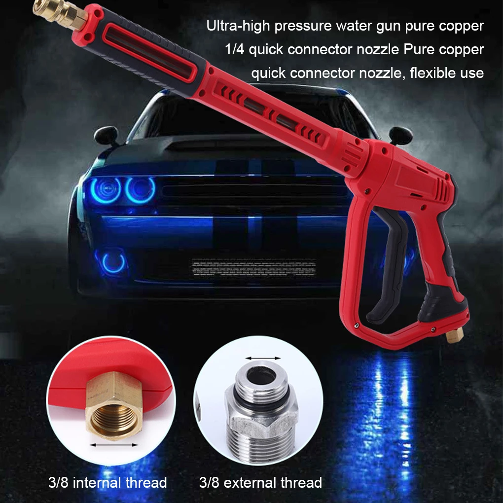 4000psi Pure Copper High-pressure Water Gun for Car Washing Water Gun Cleaning Machine Movable Quick Insertion Cleaning Gun