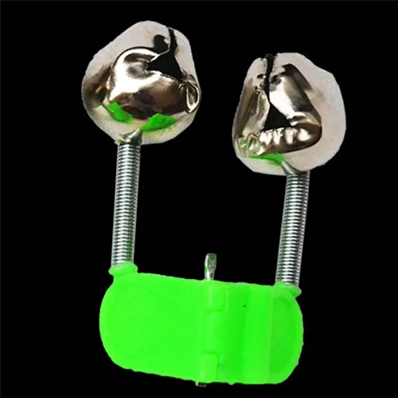 موضة ~ 300 قطعة معدات صيد الأسماك جرس مزدوج جرس الصيد إنذار البحر القطب المشبك جرس الصيد رود المشبك تلميح كليب Bellsaccessories