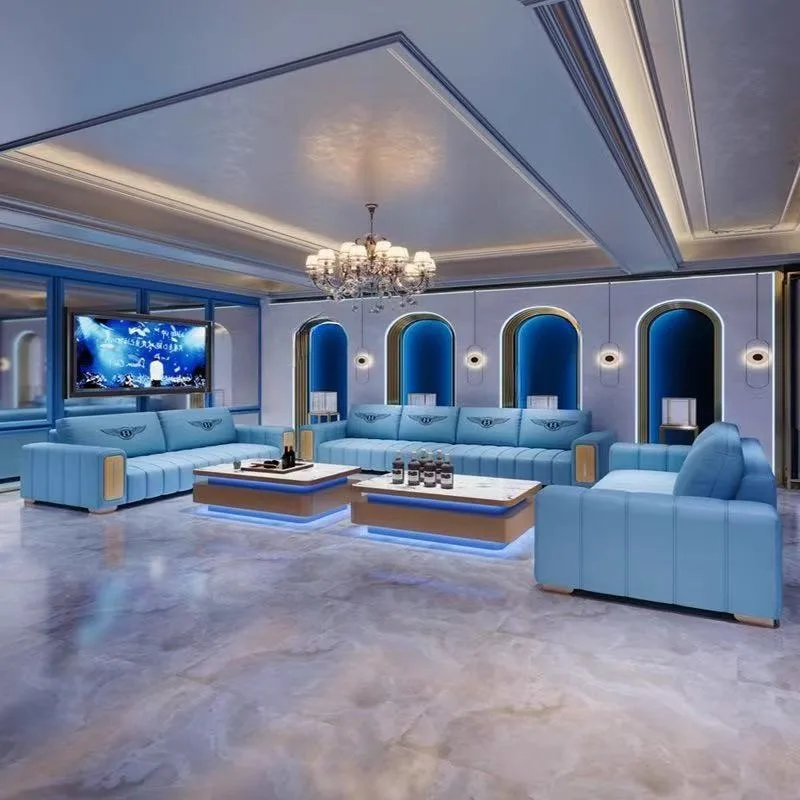 Customized KTV Booth Sofa & Coffee Table Set, U & L Shaped Corner Seating for Bar, Lounge & Private Club