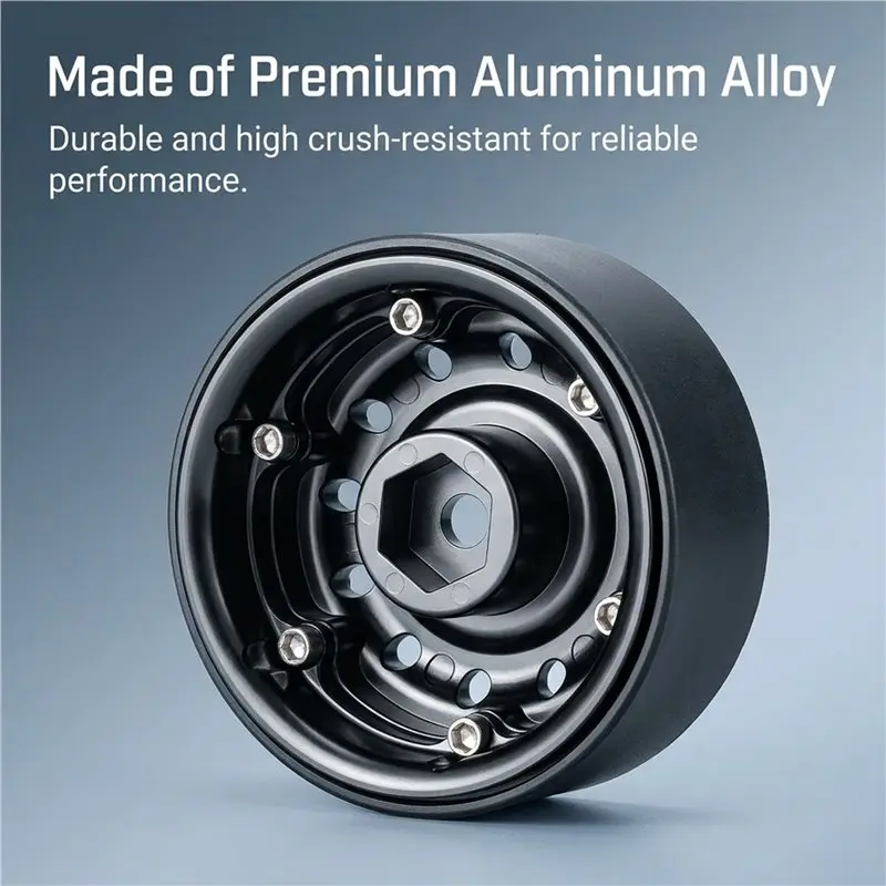 4Pcs/Set RC Crawler Retro Alloy 12 Small Holes 1.9 Inch Beadlock Wheel Rim For 1/10 RC Crawler
