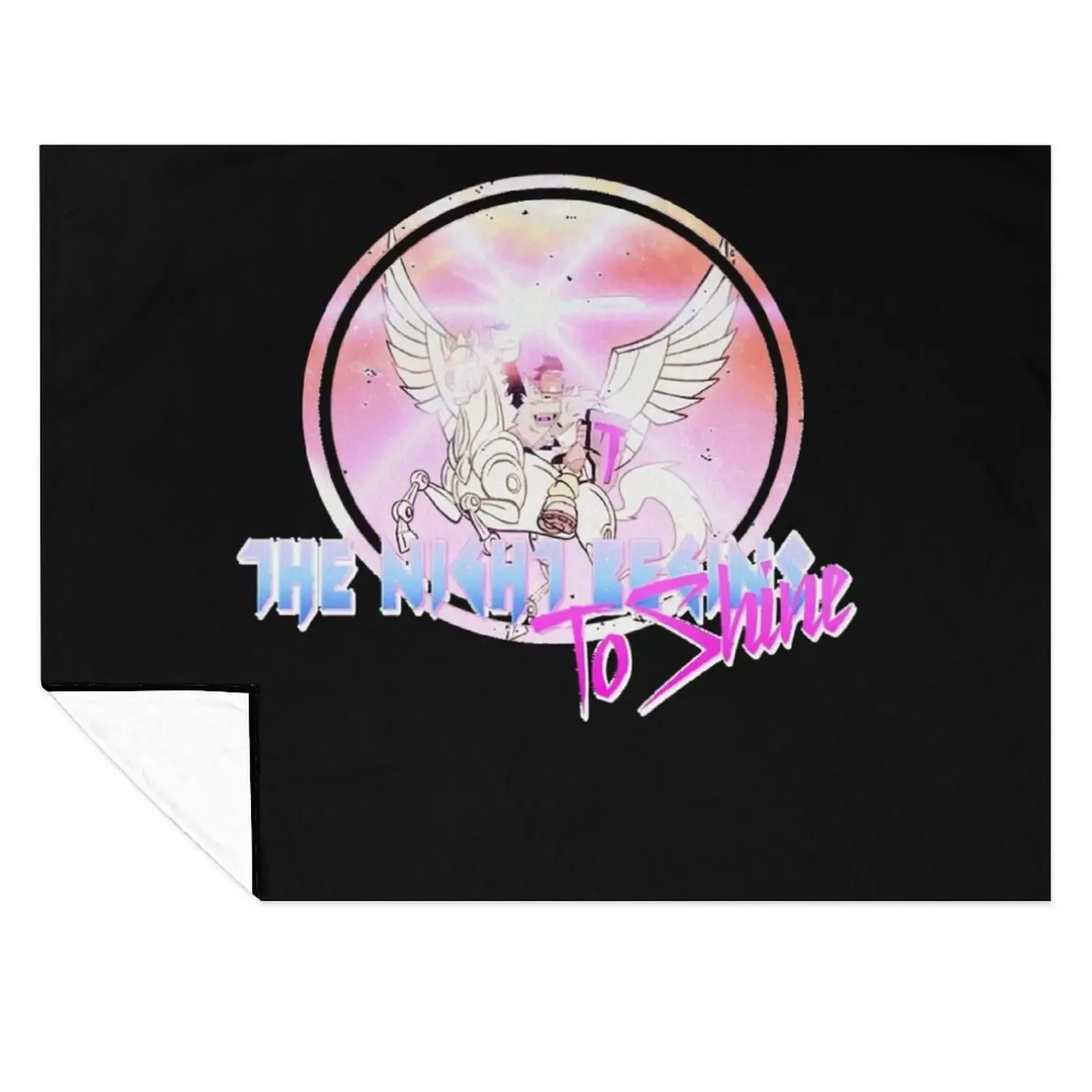 

Cyborg -Night begins to Shine Throw Blanket Furry Personalized Gift Thin Beach Blankets