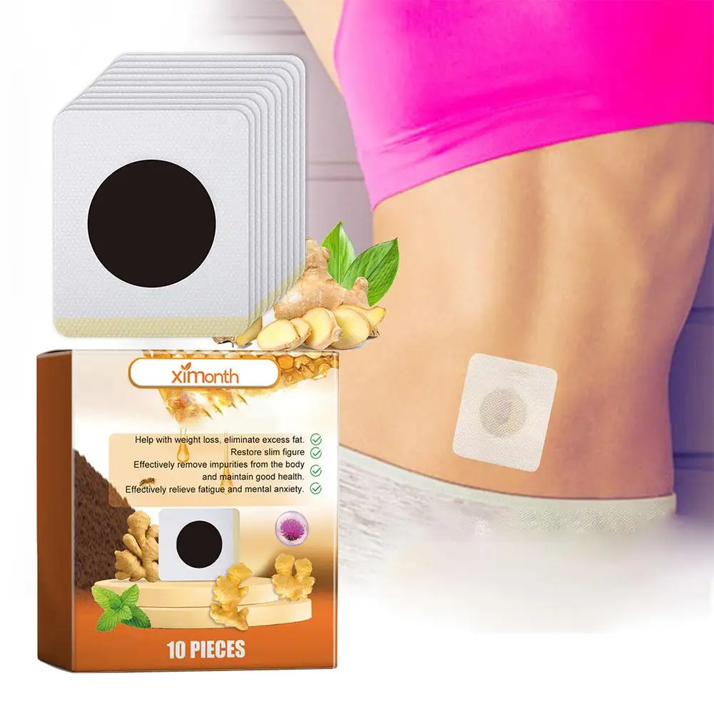 10pcs Bee Slimming Patch Belly Slimming Patch Lose Weight Detox Abdominal Navel Sticker Fast Burning Fat Improve Stomach