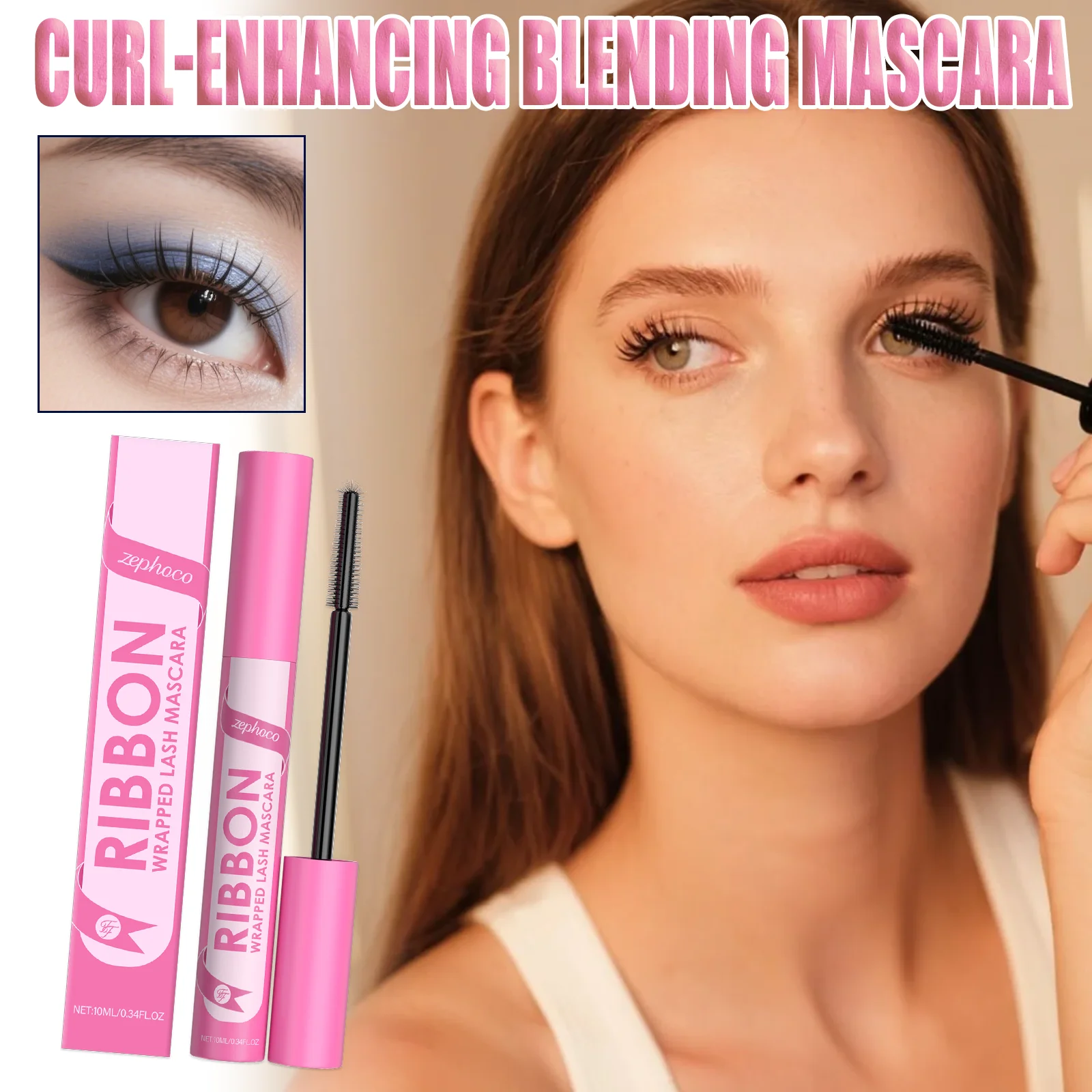 Máscara de pestañas para alargar, resistente al agua, fórmula sin manchas, uso duradero, ojos suaves, fácil aplicación, maquillaje diario, cosméticos para ojos