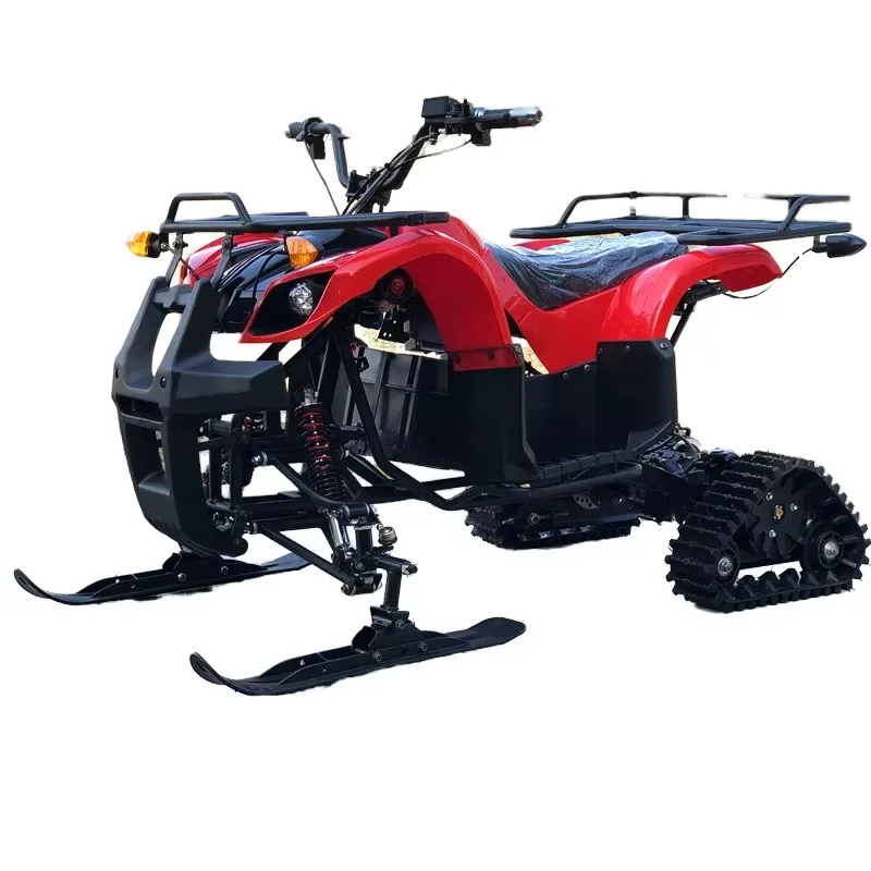Electric Skiing Vehicle with 125cc Displacement Beach Car for Snow Ice Off-Road Crawler with Chain Drive Transmission