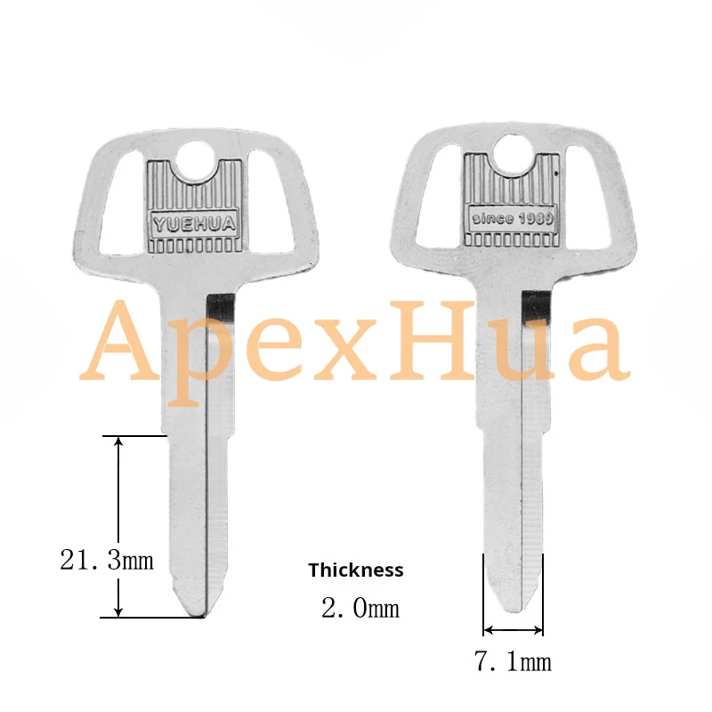 Full Copper Single Slot Key Blanks FOR Mitsubishi (Outlander/Pajero/ASX), Left/Right Slot Mitsubishi Car Key Replacement