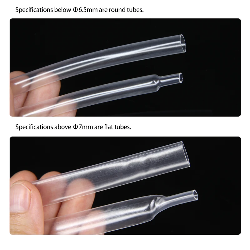1 ~ 10 m 2:1 Krimpkous Transparant Diameter 0,6 ~ 120 mm Waterdichte DIY Wrap Sleeving Draad Kabel Reparatie Polyolefine buizen